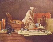 Jean Simeon Chardin Die Attribute der Kunste und die Belohnungen, die ihnen gewahrt werden oil painting